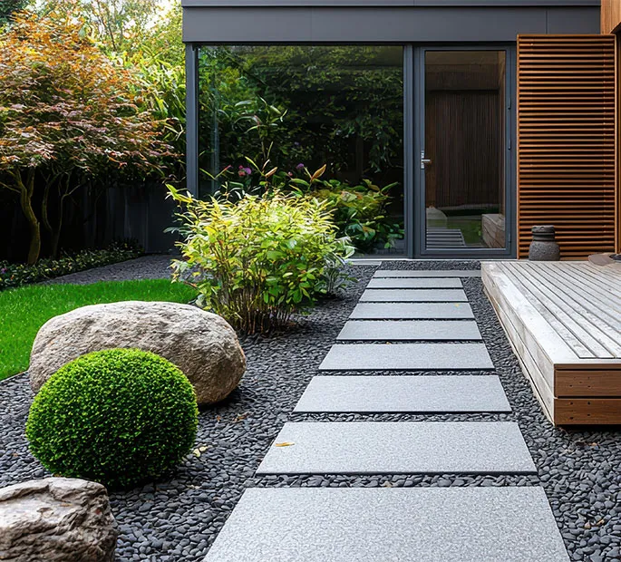 Beautiful modern landscape design